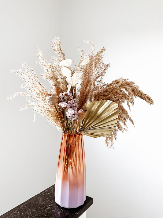 Droogboeket met vaas 'Lily'